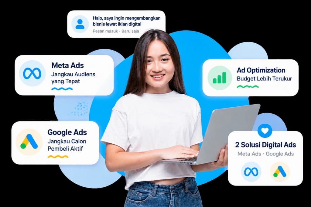 Jasa Iklan Google Ads & Meta Ads MarketingCode.ID Layanan Pengelolaan Iklan Google Ads dan Meta Ads Terukur MarketingCode.ID
